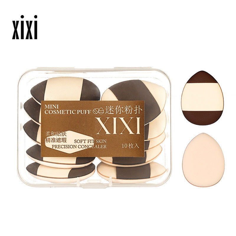 Xixi thumb powder puff mini beauty egg drop-shaped concealer setting makeup wet and dry dual-use powder-free compact and portable