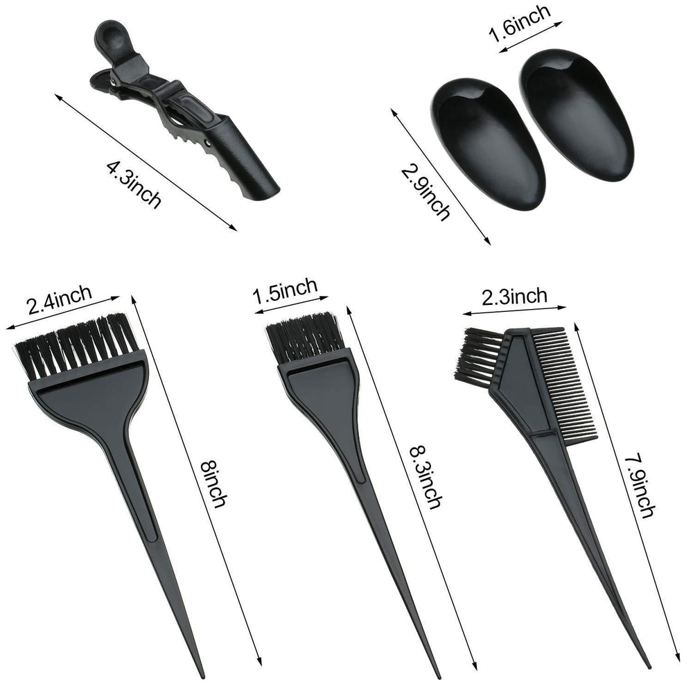 best-selling 19-piece hair dyeing tool suit baking oil bowl hair dyeing brush earmuffs gloves shawl crocodile clip hair dyeing comb