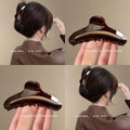 Frenchretrocut out clip large imitation acetic acid hair clip fashion back head hair shark clip hairpin headwear