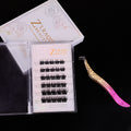 36 clusters of glue-free false eyelashes suit european and american curling self-adhesive removable thick eyelashes tweezers eyelash set
