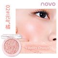 Makeup novo pink satin ballet single color blush pearlescent fine shimmer highlight brightening stereo contouring nature nude makeup rouge