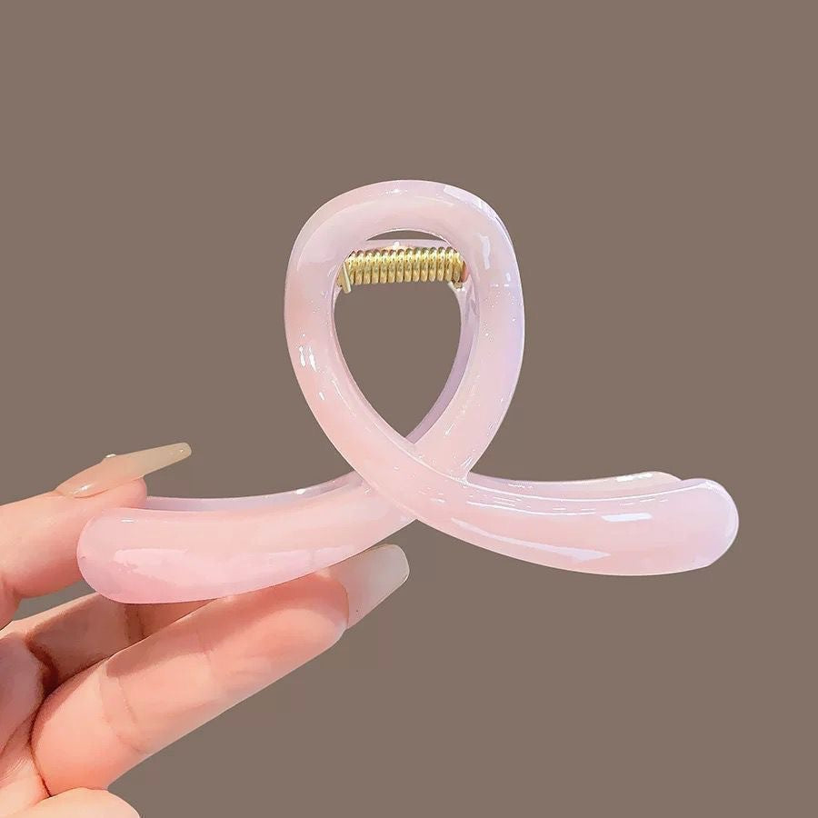 Casual pearlescent color-plated gripper, high-end shark clip, ins hair volume, multi-coiled hair, 2025 new hair clip, back of the head