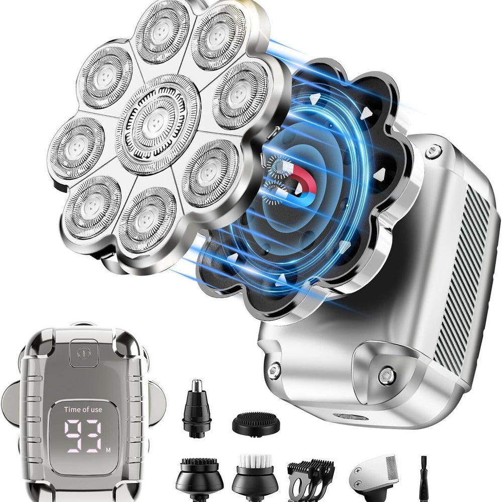 5-in-1 electric shaver: the ultimate head-shaving gadget. rechargeable, fully washable, multi-functional head shaver