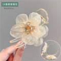 K-styleelegant pearl ball head clip hair clip women's back of head hairdressing handy gadget hair accessories headgear women's shark clip