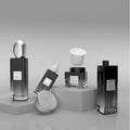 Manufacturer supplies cosmetic glass bottle suit packaging material 120ml lotion essential oil press bottle 50g cream bottle