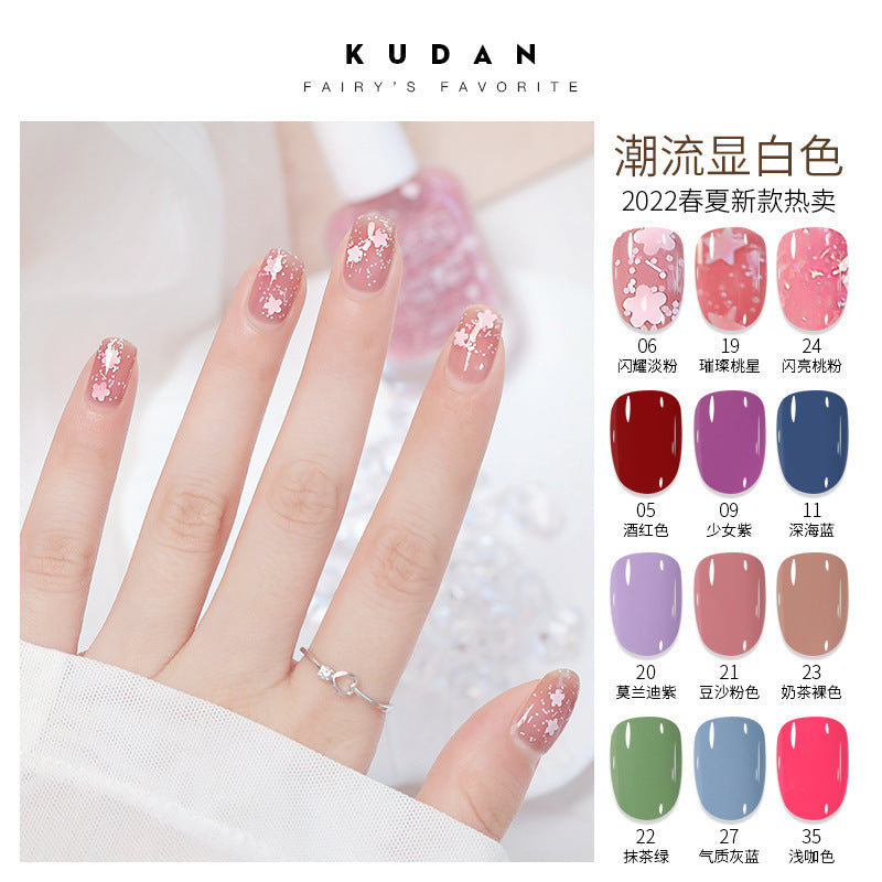 New water-based peel-off nail polish set - nude, no-bake, long-lasting, quick-drying, whitening, transparent - wholesale