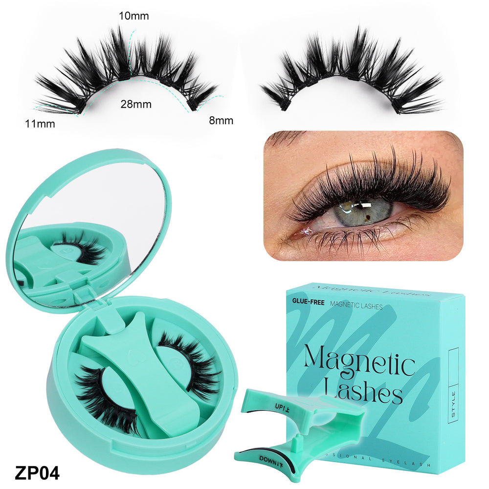 Pingdu magnetic false eyelashes amazon fashion thick strong magnetic 2 pairs black stem eyelash curler suit factory wholesale