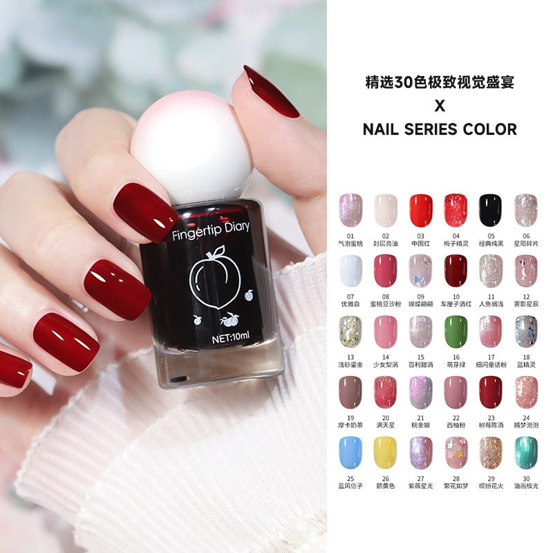 Nail polish summer colorful new color water-based nail polish nude nail polish whitening no-bake peelable nail art