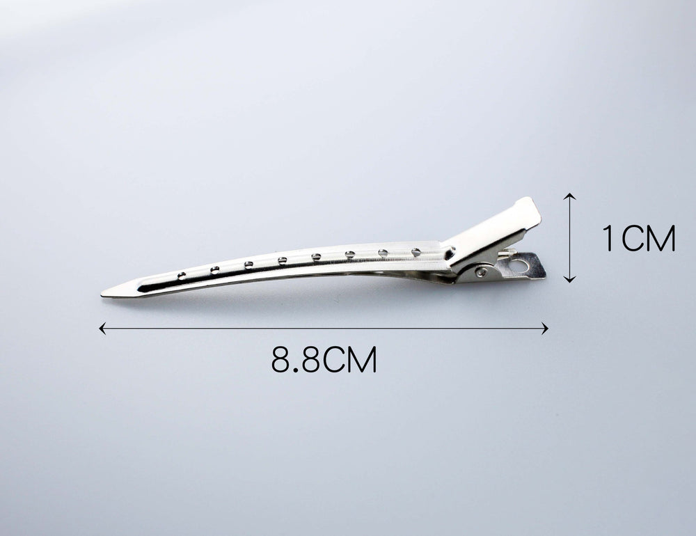 Hairdressing duckbill clip hair salon tool color steel partition clip hair clip large stainless steel positioning clip wholesale