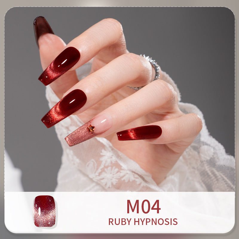 English style kudan/kudan cat eye manicure nail polish crystal cat eye 12ml cross-border english style foreign trade export