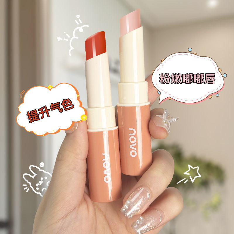 Novo colorful makeup: transformable lipstick - hydrating, moisturizing, exfoliating, reduces lip lines, warm-sensitive color changing lipstick