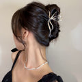 Ins cold style butterfly metal elegant hair clip for women spring and summer classy shark clip hair volume and back of head gripper