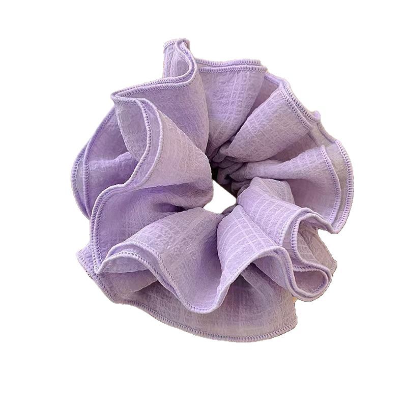 Extra large gentle purple large intestine hair tie for women elegant low ponytail hair tie classy fat intestine head flower hair tie