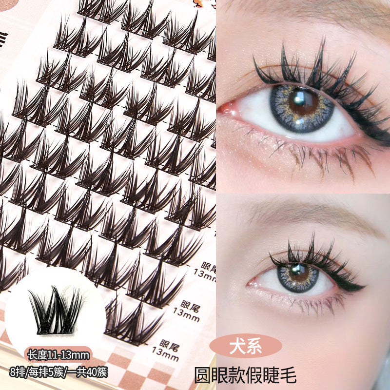 Jonbos lazy girl trilogy false eyelashes - natural & realistic sunflower, wheat stalk, and tower tip single cluster lashes (glue-on)