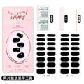 Zhengxiang custom gel nail stickers solid color 32 fingers two-piece set korean uv light semi-cured nail stickers waterproof