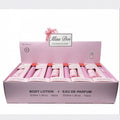 luxury perfume sample 35ml body lotion two-piece set, popular arabian women's perfume gift set