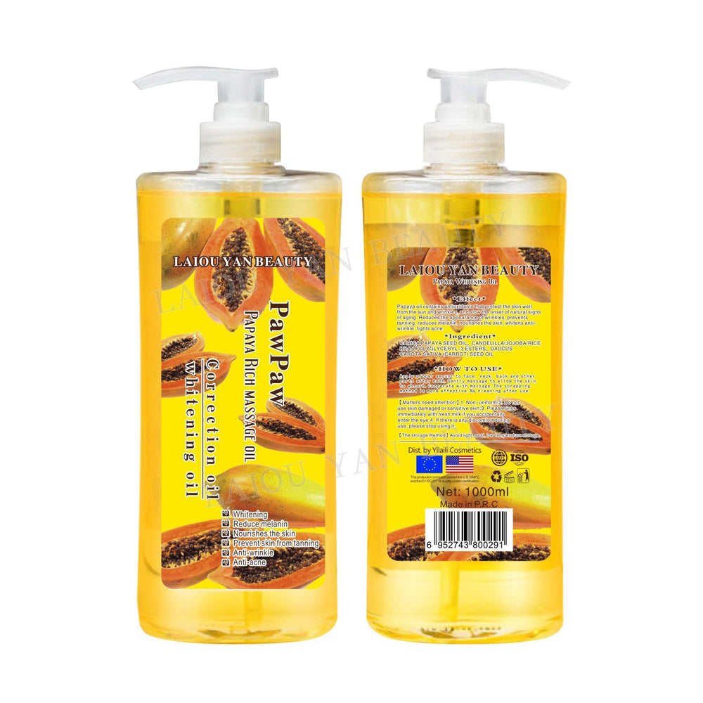 leo yanmei facial moisturizing essential oil body massage oil 1000ml heating meridian massage foreign trade wholesale