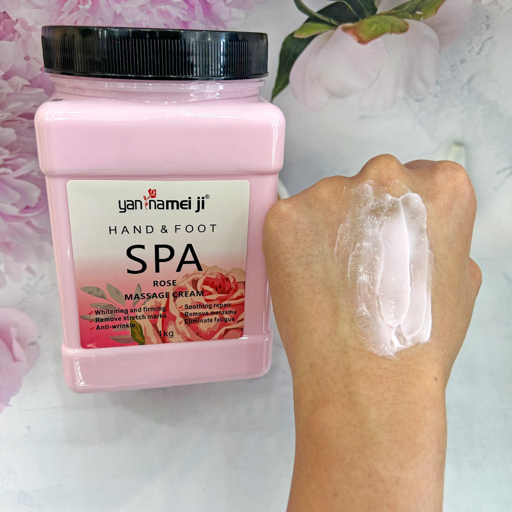 rose massage cream 1kg - soothes skin, hand & foot, full body spa massage cream - wholesale for export