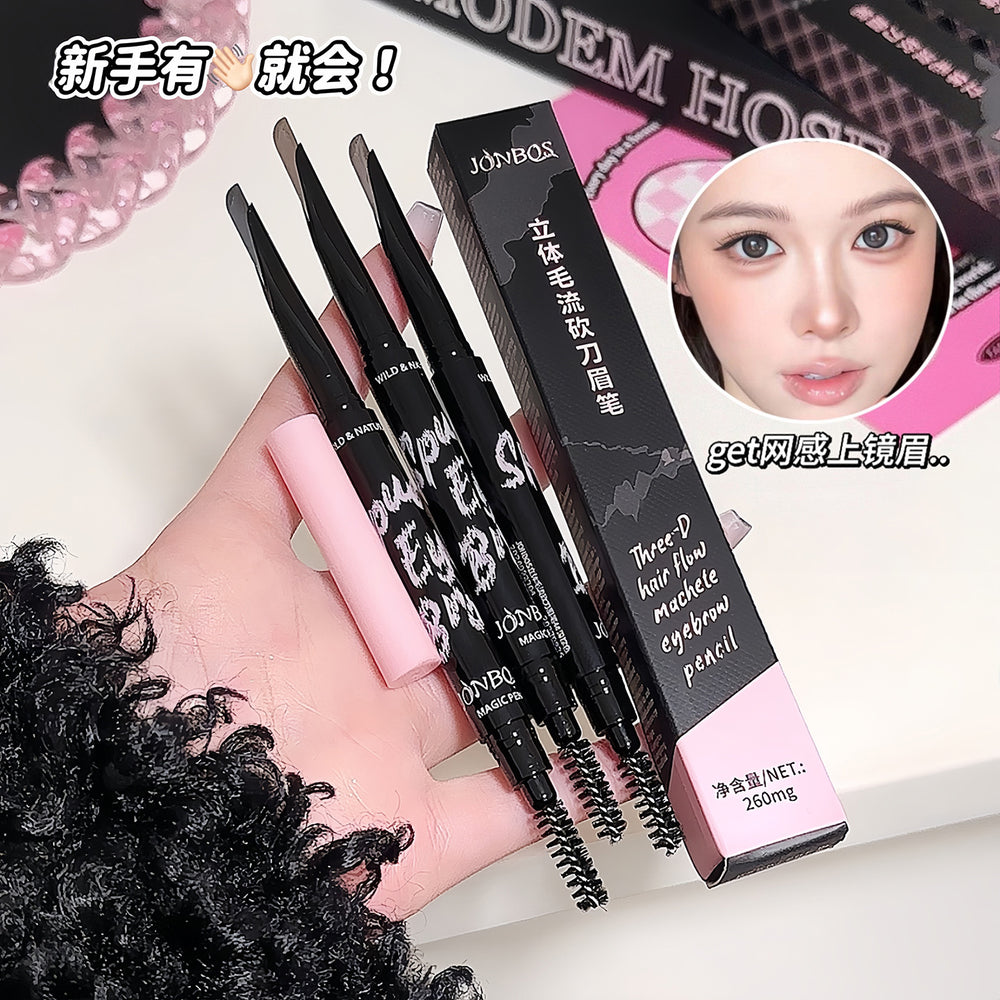 Jonbos 3d microblading brow pencil - ultra-fine, defined, natural, waterproof, sweat-proof, and long-lasting for a wild, defined brow look