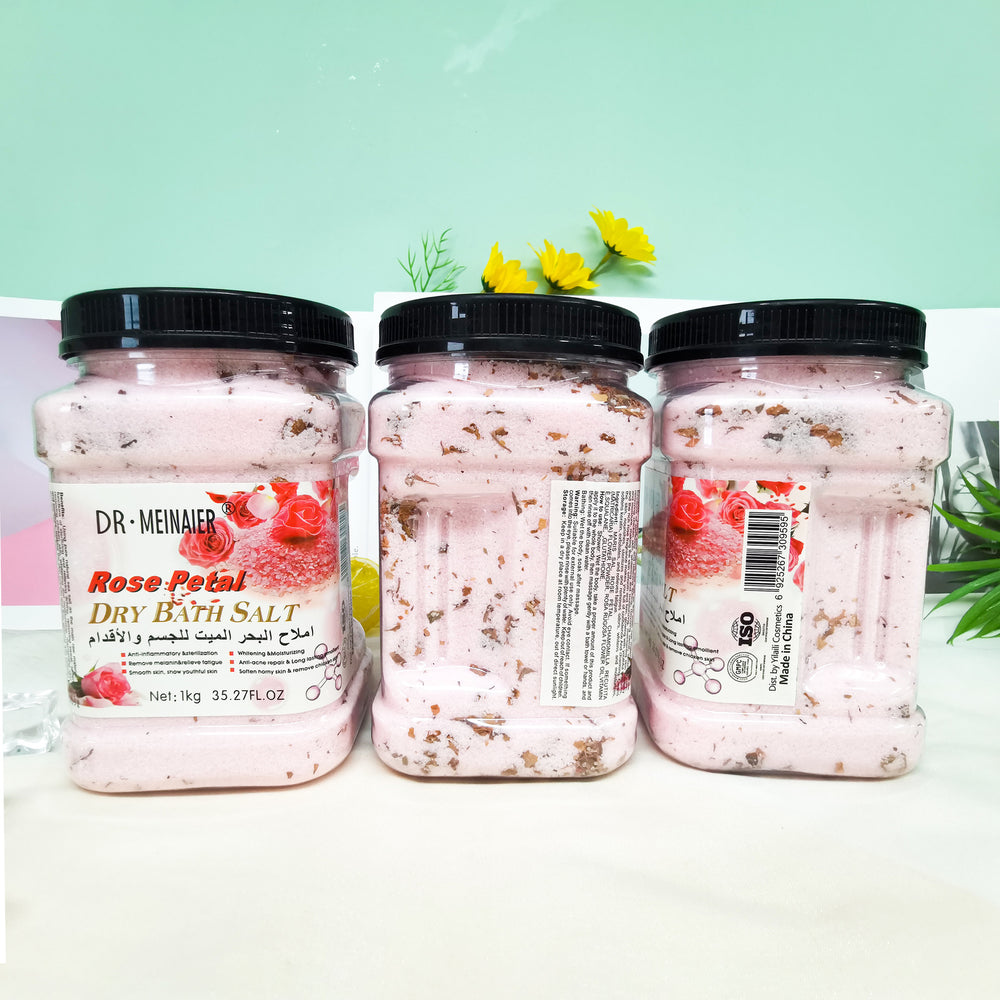 1kg petal bath salt exfoliating mud scrub deep cleansing chicken skin brightening scrub bath salt