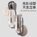 Novo shimmering light highlighting & contouring liquid - brightens face, dark circles, nose shadow, and matte highlight stick