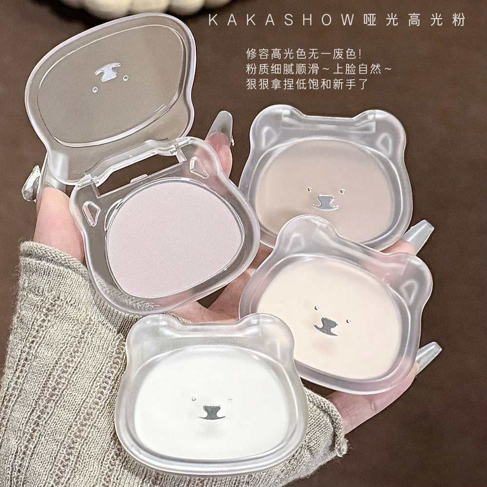 Kakashow matte highlighter powder facial brightening stereo shadow nose shadow oil control touch-up makeup setting powder