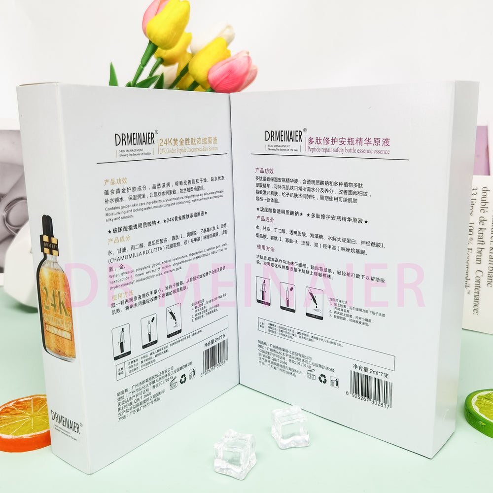 ampoule original solution 7-pack essence vitamin c nicotinamide hydrating, brightening, firming hyaluronic acid 24k gold