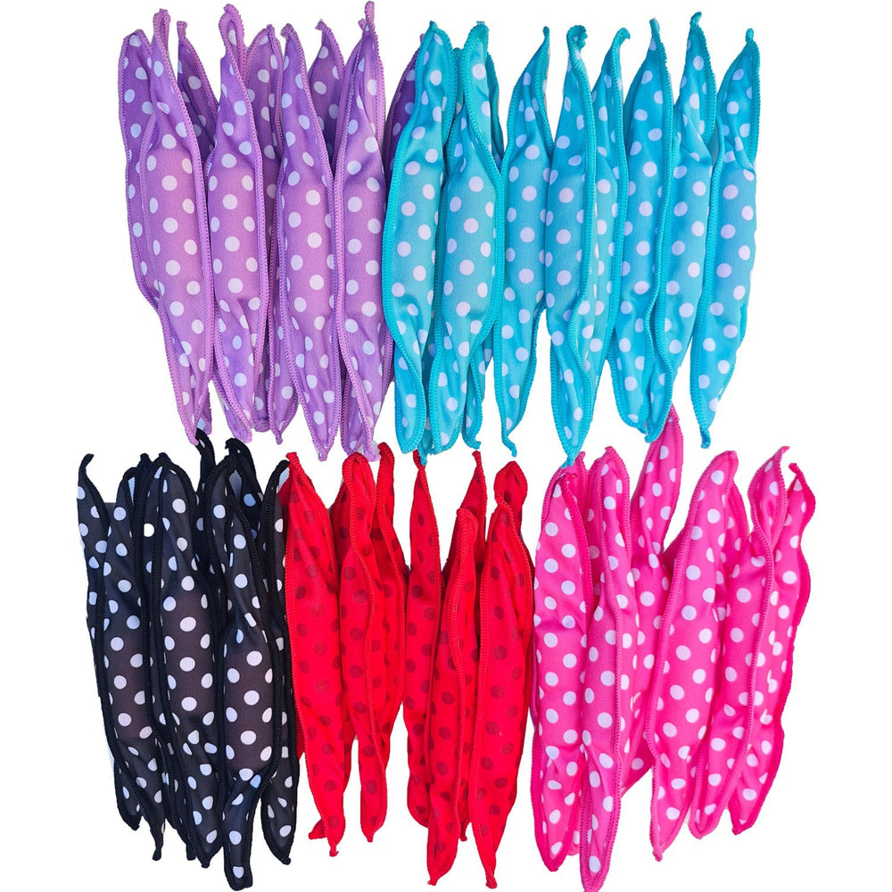 heatless lazy hair curler sponge foam sleep curling iron polka dot curl magic curl available in colors