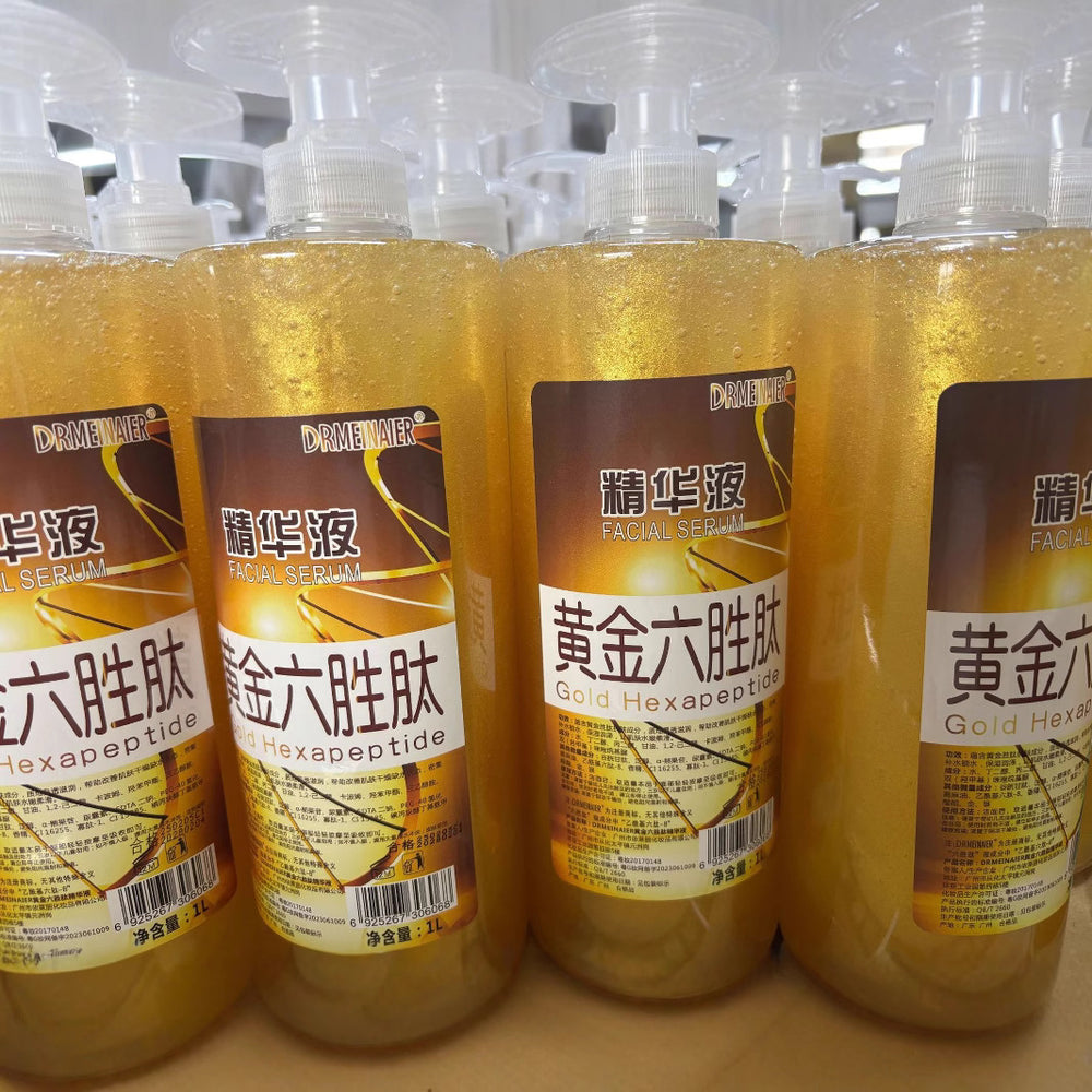 Beauty salon's best-selling golden six peptide essence authentic hydrating hyaluronic acid moisturizing skin firming and shrinking pores