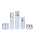 Ready-to-ship skincare set including: lotion, essence, cream, and jar. includes a 120ml bottle, a 100ml spray bottle, a 40ml lotion bottle, and a 50g jar of eye cream