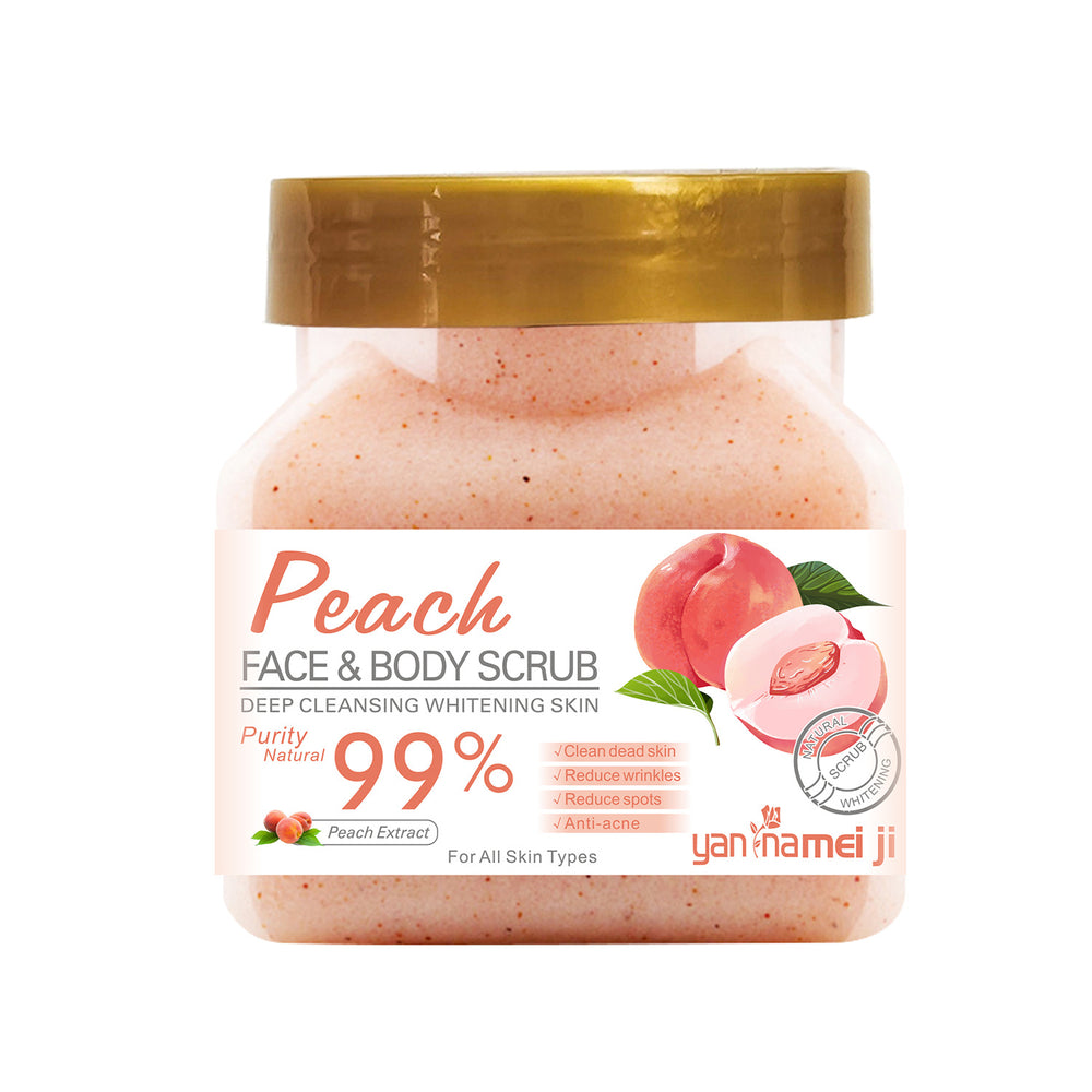square bottle rice scrub to remove dead skin, clean fruit scrub to remove chicken skin, rose exfoliating cream 350g