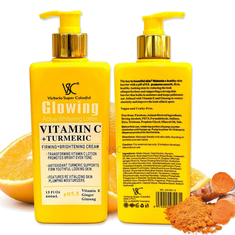moisturizing lotion vc & turmeric body lotion skin moisturizing, translucent, blackening and firming body lotionexport