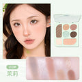 Novo indulge in fantasy seven-color eyeshadow palette - matte, shimmer, fine glitter, highlighter, contour, blush, all-in-one eyeshadow palette