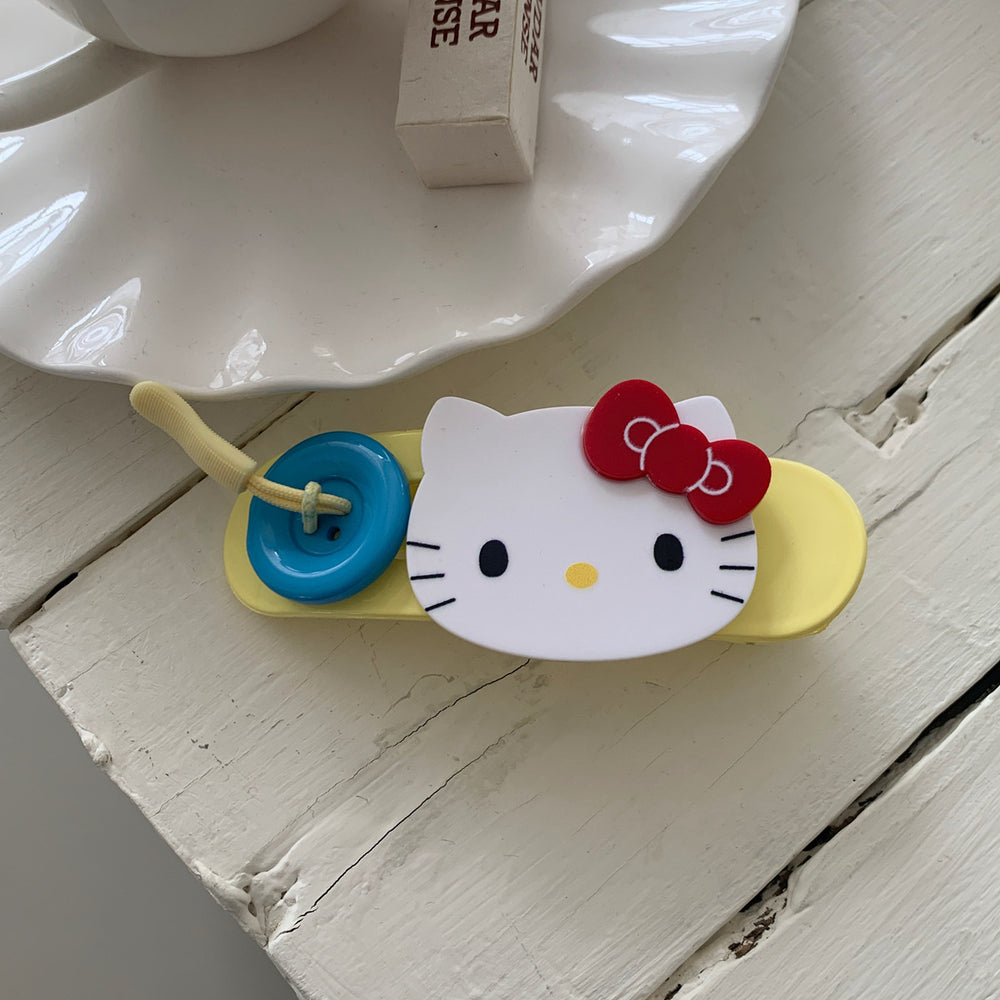 Girl planet contrast colorkt cat button hair clip large duckbill clip half tie hair clip hair clip hair clip accessories