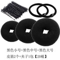 Set of donut hair styling tools - korean style donut bun maker for braided and updo hairstyles