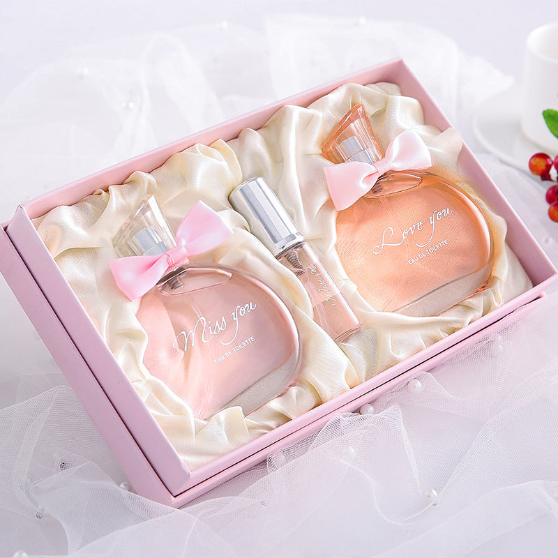 Aishixuandai perfume for women long-lasting light fragrance fresh floral and fruity fragrance summer chinese valentine's day gift suit box