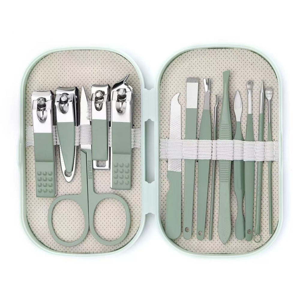 nail clipper set manicure tool 14-piece stainless steel nail clipper portable manicure tool set