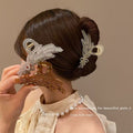 Wheat design classy hair clip, back of head, hair clip, women's summer large size elegance shark clip hair accessories