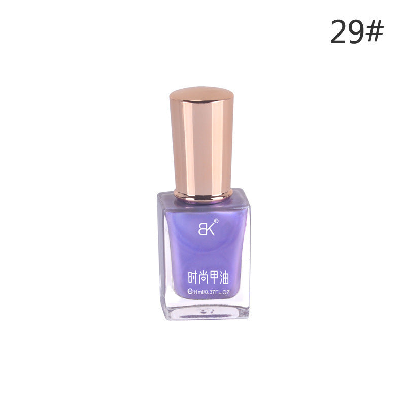 Bk summer new arrival: 36-color trendy oil-based nail polish - peel-off, no-bake, long-lasting, smudge-proof, brightening manicure