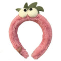 Fruit stuffed eye headband cute cartoon pear strawberry hairpin vitality girl high skull top headband hair tie hair accessories