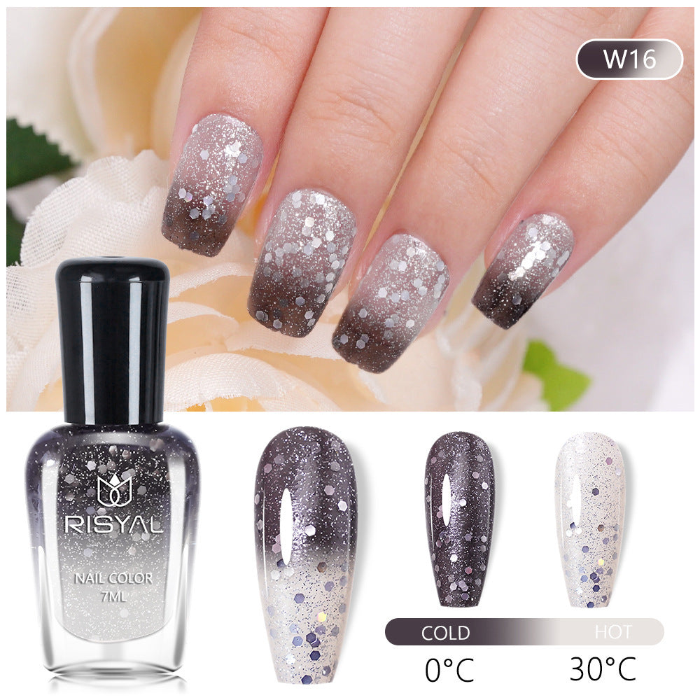 Risyal color-changing nail polish 7ml - no bake, quick dry, peel-off, wholesale, cross-border exclusive, gradient nail polish