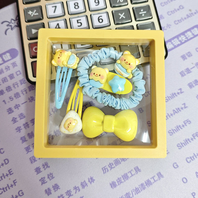 Purple hair clips - 50 piece set: cute hair clips, sweet & girly bang clips, japanese style cartoon hair accessories
