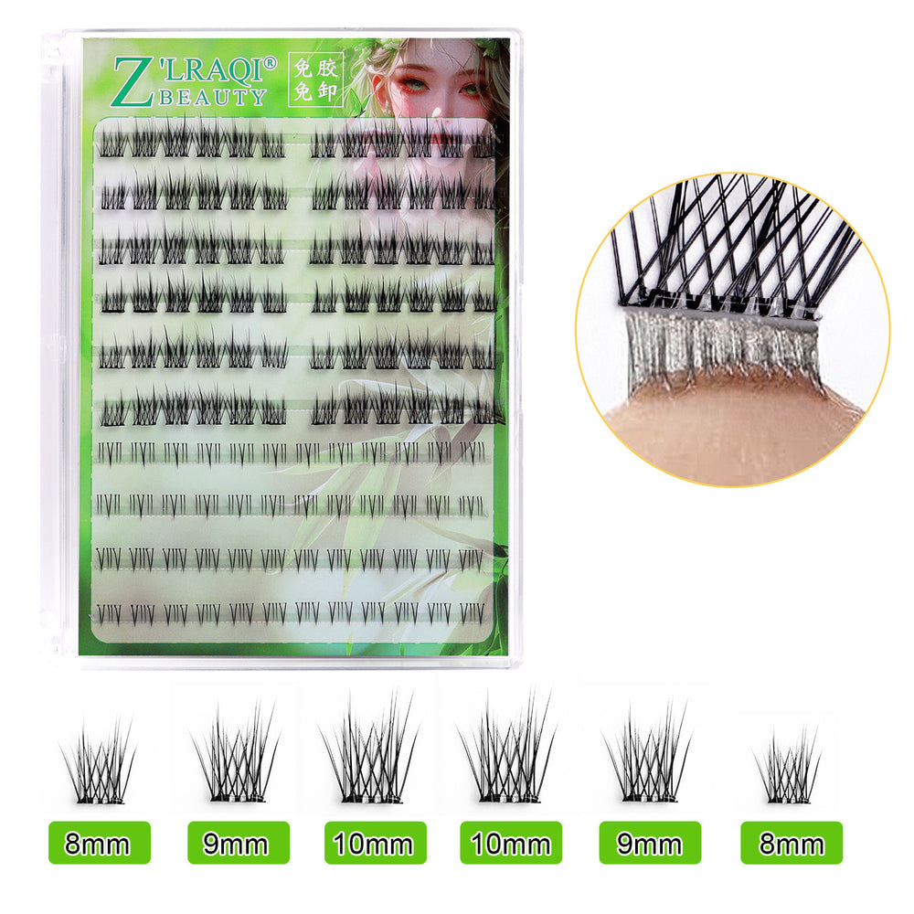 popular segmented glue-free false eyelashes, formaldehyde-free female natural mother-like lower eyelashes, fox eyelashes wholesale