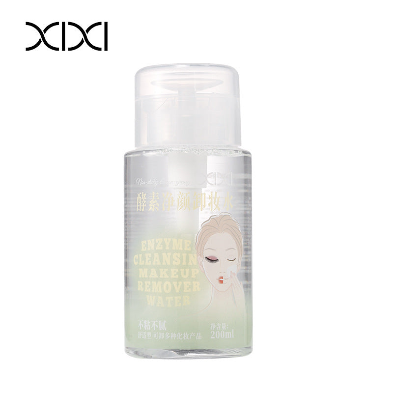 Xixi enzyme cleansing water - gentle & deep cleansing makeup remover for face, eyes, and lips - 3-in-1 press-type cleanser