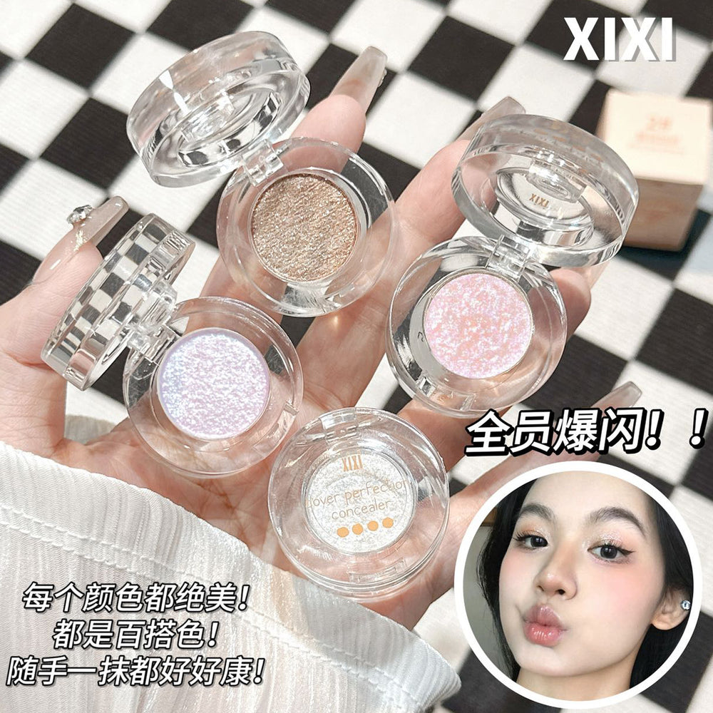 Xixi broken star fireworks highlight eyeshadow pearlescent sparkling silky silky brightening polarized mashed potato single color eyeshadow