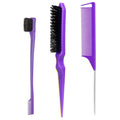 special hairdressing comb three-piece set, hair comb set, eyebrow brush, highlighting tool, pointed tail comb, styling comb wholesale