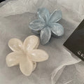 Summer dopamine gradient flower clip half-tied hair clip headwear hair clip women's back of head shark clip classy