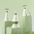 Factory direct: cosmetic glass bottle packaging - 120ml gradient set, includes pump bottle for essential oils and conical jar for creams and lotions