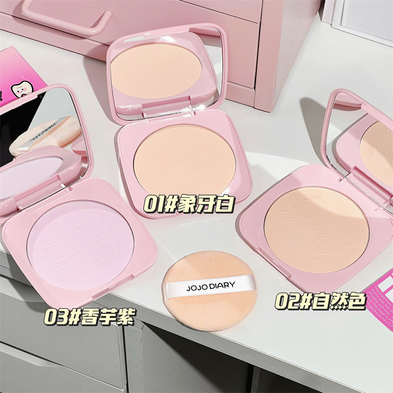 Jiujiu diary shell cat powder cake soft focus oil control concealer touch up makeup setting waterproof anti-sweat non-removing makeup foundation