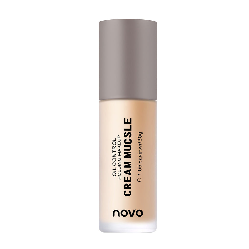 Novo shimmer cream foundation - concealing, acne-proofing, brightening, long-lasting, oil-control, hydrating, dewy finish